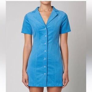 Rolla's Francoise Stretch Cord Dress in Cornflower